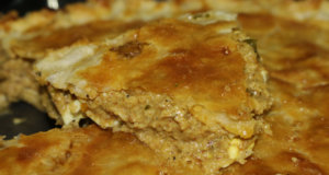 Puffy mince flan